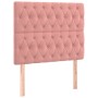 Pink velvet headboard with LED lights 100x7x118/128 cm by vidaXL, Headboards and footboards - Ref: Foro24-3122807, Price: 96,...