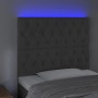 Cabecero con luces LED terciopelo gris oscuro 90x7x118/128 cm de vidaXL, Cabeceros y pies de cama - Ref: Foro24-3122797, Prec...