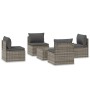 Set de muebles de jardín 5 pzas y cojines ratán sintético gris de vidaXL, Conjuntos de jardín - Ref: Foro24-3157504, Precio: ...