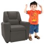 Sillón reclinable para niños cuero sintético gris antracita de vidaXL, Sillas y tronas para niños - Ref: Foro24-324043, Preci...