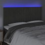 Cabecero con luces LED terciopelo gris oscuro 180x5x118/128 cm de vidaXL, Cabeceros y pies de cama - Ref: Foro24-3122723, Pre...