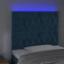 Headboard with LED lights dark blue velvet 100x7x118/128 cm by vidaXL, Headboards and footboards - Ref: Foro24-3122806, Price...