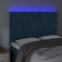 Headboard with LED lights dark blue velvet 144x7x118/128 cm by vidaXL, Headboards and footboards - Ref: Foro24-3122812, Price...