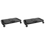 Platforms with wheels 2 units black polypropylene 200 kg by vidaXL, Cargo forklifts - Ref: Foro24-3157511, Price: 36,54 €, Di...