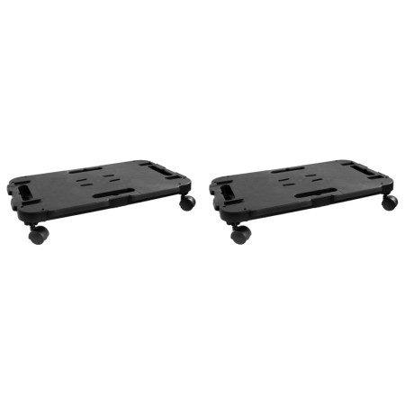 Platforms with wheels 2 units black polypropylene 200 kg by vidaXL, Cargo forklifts - Ref: Foro24-3157511, Price: 36,54 €, Di...