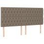 Headboard with LED lights taupe gray fabric 200x7x118/128 cm by vidaXL, Headboards and footboards - Ref: Foro24-3122786, Pric...