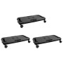 Platforms with wheels 3 units black polypropylene 200 kg by vidaXL, Cargo forklifts - Ref: Foro24-3157512, Price: 49,85 €, Di...