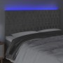 Cabecero con luces LED terciopelo gris claro 180x7x118/128 cm de vidaXL, Cabeceros y pies de cama - Ref: Foro24-3122820, Prec...