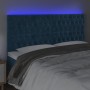 Headboard with LED lights dark blue velvet 200x7x118/128 cm by vidaXL, Headboards and footboards - Ref: Foro24-3122830, Price...