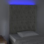 Cabecero con luces LED terciopelo gris claro 80x7x118/128 cm de vidaXL, Cabeceros y pies de cama - Ref: Foro24-3122790, Preci...