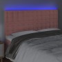 Pink velvet headboard with LED lights 200x5x118/128 cm by vidaXL, Headboards and footboards - Ref: Foro24-3122929, Price: 142...