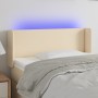 Cabecero con LED de tela crema 83x16x78/88 cm de vidaXL, Cabeceros y pies de cama - Ref: Foro24-3122935, Precio: 51,81 €, Des...