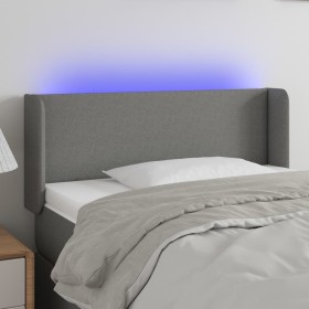 Kopfteil aus dunkelgrauem Stoff mit LED-Leuchten, 93 x 16 x 78/88 cm von vidaXL, Kopf- und Fußteile - Ref: Foro24-3122939, Pr...