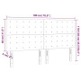 Kopfteil mit LED-Leuchten, dunkelgrauer Samt, 180 x 5 x 118/128 cm von vidaXL, Kopf- und Fußteile - Ref: Foro24-3122919, Prei...