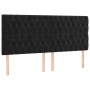 Black velvet headboard with LED lights 200x7x118/128 cm by vidaXL, Headboards and footboards - Ref: Foro24-3122828, Price: 17...