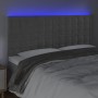 Cabecero con luces LED terciopelo gris claro 160x5x118/128 cm de vidaXL, Cabeceros y pies de cama - Ref: Foro24-3122912, Prec...