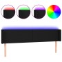 Black fabric headboard with LED 163x16x78/88 cm by vidaXL, Headboards and footboards - Ref: Foro24-3122964, Price: 77,79 €, D...