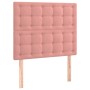 Pink velvet headboard with LED lights 90x5x118/128 cm by vidaXL, Headboards and footboards - Ref: Foro24-3122899, Price: 76,9...