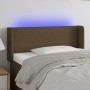 Kopfteil mit LED aus dunkelbraunem Stoff 103x16x78/88 cm von vidaXL, Kopf- und Fußteile - Ref: Foro24-3122949, Preis: 57,99 €...