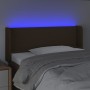 Cabecero con LED de tela marrón oscuro 103x16x78/88 cm de vidaXL, Cabeceros y pies de cama - Ref: Foro24-3122949, Precio: 57,...