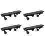 Plataformas móviles con 4 ruedas 4 uds PP negro 170 kg de vidaXL, Carretillas de carga - Ref: Foro24-3157517, Precio: 31,87 €...