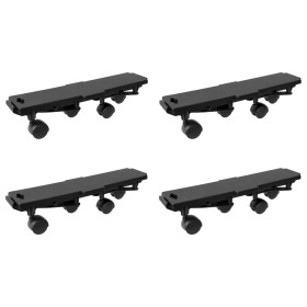 Plataformas móviles con 4 ruedas 4 uds PP negro 170 kg de vidaXL, Carretillas de carga - Ref: Foro24-3157517, Precio: 31,87 €...