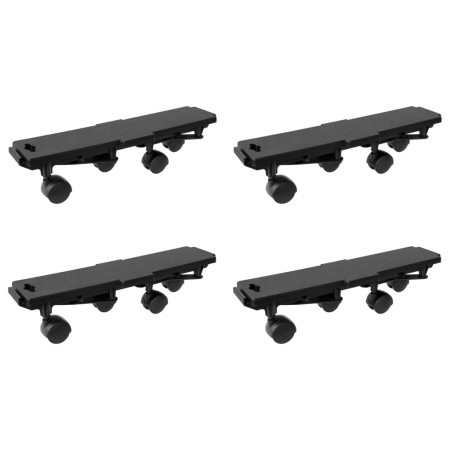 Plataformas móviles con 4 ruedas 4 uds PP negro 170 kg de vidaXL, Carretillas de carga - Ref: Foro24-3157517, Precio: 31,87 €...