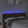 Cabecero con LED de tela marrón oscuro 147x16x78/88 cm de vidaXL, Cabeceros y pies de cama - Ref: Foro24-3122957, Precio: 76,...