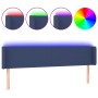 Blue fabric headboard with LED 163x16x78/88 cm by vidaXL, Headboards and footboards - Ref: Foro24-3122968, Price: 74,99 €, Di...