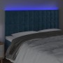 Kopfteil mit LED-Beleuchtung, dunkelblauer Samt, 200 x 5 x 118/128 cm von vidaXL, Kopf- und Fußteile - Ref: Foro24-3122928, P...