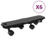 Plataformas móviles con 4 ruedas 6 uds PP negro 170 kg de vidaXL, Carretillas de carga - Ref: Foro24-3157518, Precio: 44,13 €...