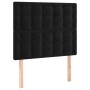 Black velvet headboard with LED lights 90x5x118/128 cm by vidaXL, Headboards and footboards - Ref: Foro24-3122896, Price: 76,...