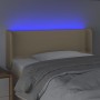 Cabecero con LED de tela crema 93x16x78/88 cm de vidaXL, Cabeceros y pies de cama - Ref: Foro24-3122943, Precio: 55,20 €, Des...