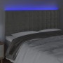 Light gray velvet headboard with LED lights 180x5x118/128 cm by vidaXL, Headboards and footboards - Ref: Foro24-3122918, Pric...