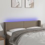 Headboard with LED in taupe gray fabric 147x16x78/88 cm by vidaXL, Headboards and footboards - Ref: Foro24-3122958, Price: 76...