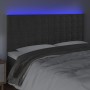 Dark gray velvet headboard with LED lights 160x5x118/128 cm by vidaXL, Headboards and footboards - Ref: Foro24-3122913, Price...