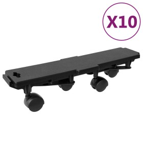 Plataformas móviles con 4 ruedas 10 uds PP negro 170 kg de vidaXL, Carretillas de carga - Ref: Foro24-3157519, Precio: 69,84 ...