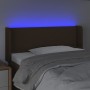 Cabecero con LED de tela marrón oscuro 93x16x78/88 cm de vidaXL, Cabeceros y pies de cama - Ref: Foro24-3122941, Precio: 55,3...