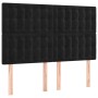 Black velvet headboard with LED lights 144x5x118/128 cm by vidaXL, Headboards and footboards - Ref: Foro24-3122908, Price: 12...