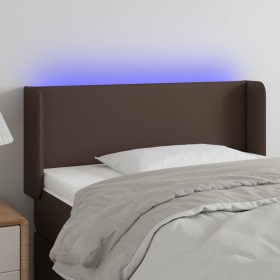 Headboard with LED brown synthetic leather 93x16x78/88 cm by vidaXL, Headboards and footboards - Ref: Foro24-3123037, Price: ...