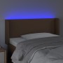 Cabecero con LED cuero sintético marrón 93x16x78/88 cm de vidaXL, Cabeceros y pies de cama - Ref: Foro24-3123037, Precio: 52,...