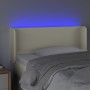 Headboard with LED cream synthetic leather 103x16x78/88 cm by vidaXL, Headboards and footboards - Ref: Foro24-3123042, Price:...