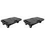 2 units of black polypropylene wheeled platforms, 300 kg. by vidaXL, Cargo forklifts - Ref: Foro24-3157520, Price: 52,04 €, D...