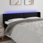 Cabecero con LED cuero sintético negro 163x16x78/88 cm de vidaXL, Cabeceros y pies de cama - Ref: Foro24-3123052, Precio: 79,...