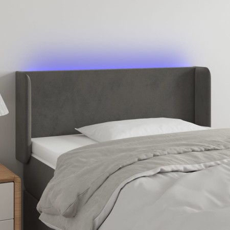 Cabecero con LED de terciopelo gris oscuro 83x16x78/88 cm de vidaXL, Cabeceros y pies de cama - Ref: Foro24-3122987, Precio: ...