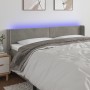 Light gray velvet headboard with LED 203x16x78/88 cm by vidaXL, Headboards and footboards - Ref: Foro24-3123022, Price: 81,23...