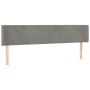 Cabecero con LED de terciopelo gris claro 203x16x78/88 cm de vidaXL, Cabeceros y pies de cama - Ref: Foro24-3123022, Precio: ...