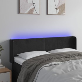 Black velvet headboard with LED 147x16x78/88 cm by vidaXL, Headboards and footboards - Ref: Foro24-3123006, Price: 74,98 €, D...