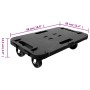 2 units of black polypropylene wheeled platforms, 300 kg. by vidaXL, Cargo forklifts - Ref: Foro24-3157520, Price: 52,04 €, D...