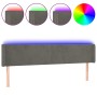 Dark gray velvet headboard with LED 183x16x78/88 cm by vidaXL, Headboards and footboards - Ref: Foro24-3123017, Price: 79,80 ...